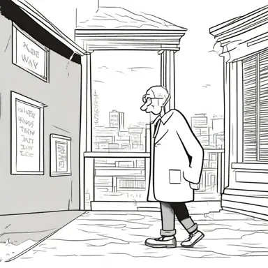 In the comic strip, the character said 'cheerio' as he left the scene, leaving the readers with a sense of farewell.