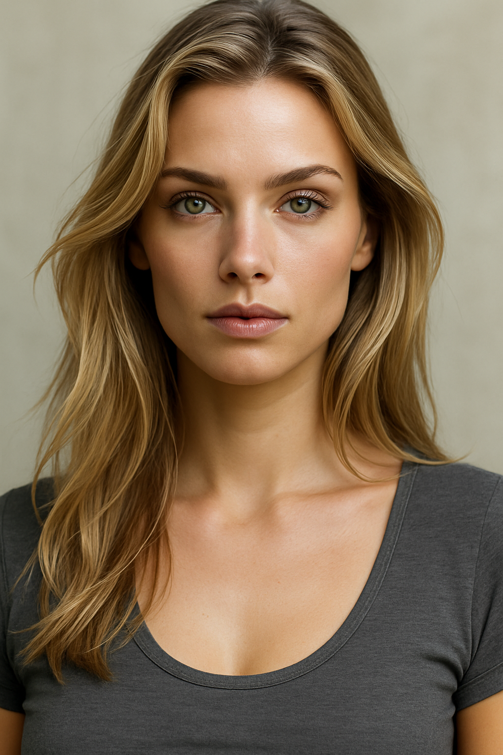 photorealistic portrait of the same woman, exact same face and identity, sharp detailed skin, natural daylight
