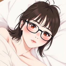 An anime woman with very light pale soft skin that radiates a gentle glow