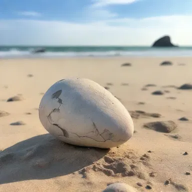 In the romantic novel, the protagonist discovers a love letter hidden inside a concretion she found on the beach, sparking a beautiful love story.