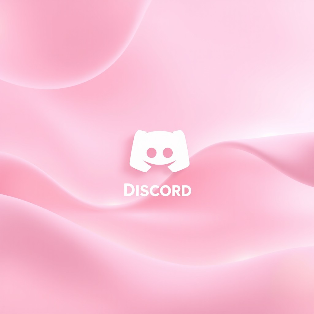 A wide Discord banner featuring a soft, elegant, modern abstract symbol that represents serenity and community