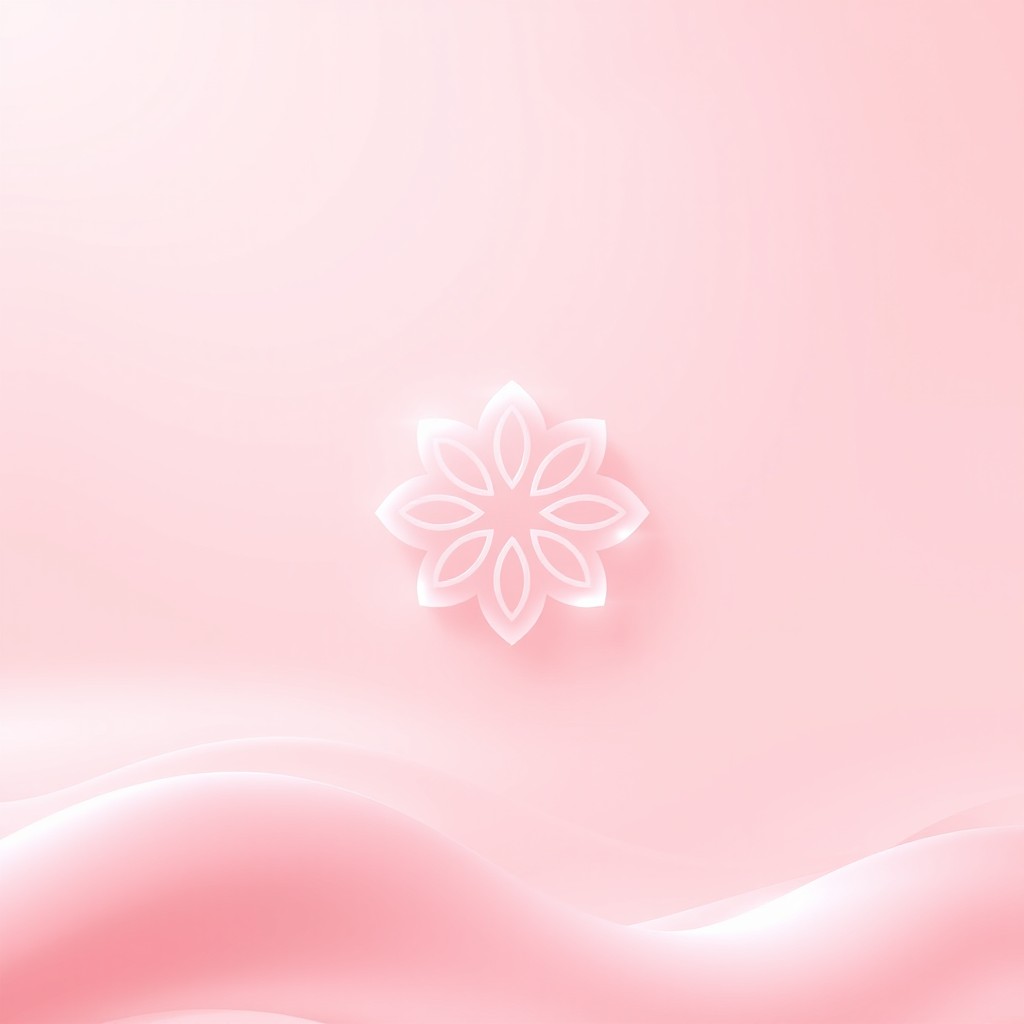 A wide banner featuring a soft, elegant, modern abstract symbol that represents serenity and community