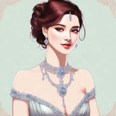 The protagonist in the novel wore a beautiful filigree necklace that perfectly accentuated her elegant attire.
