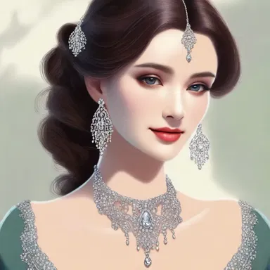 The protagonist in the novel wore a beautiful filigree necklace that perfectly accentuated her elegant attire.