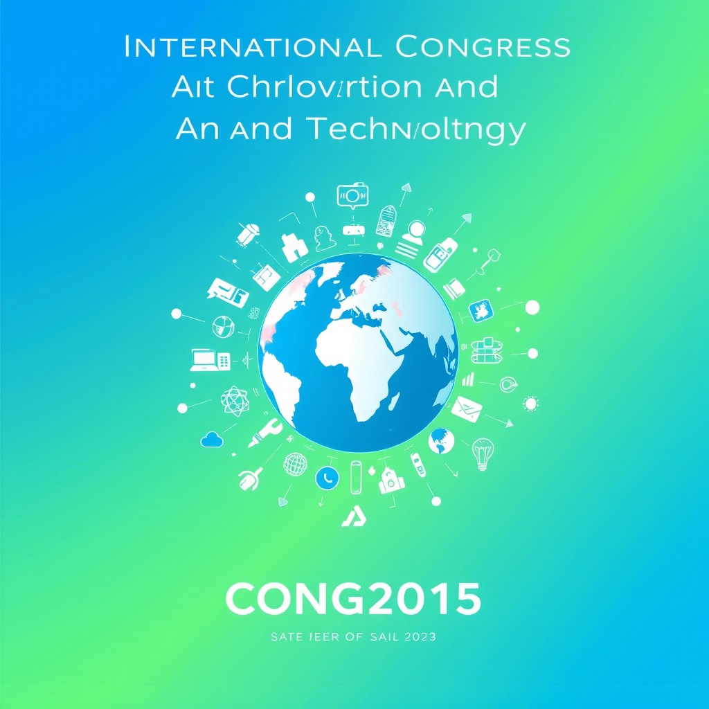 A visually striking poster design for a congress, featuring a vibrant and professional layout