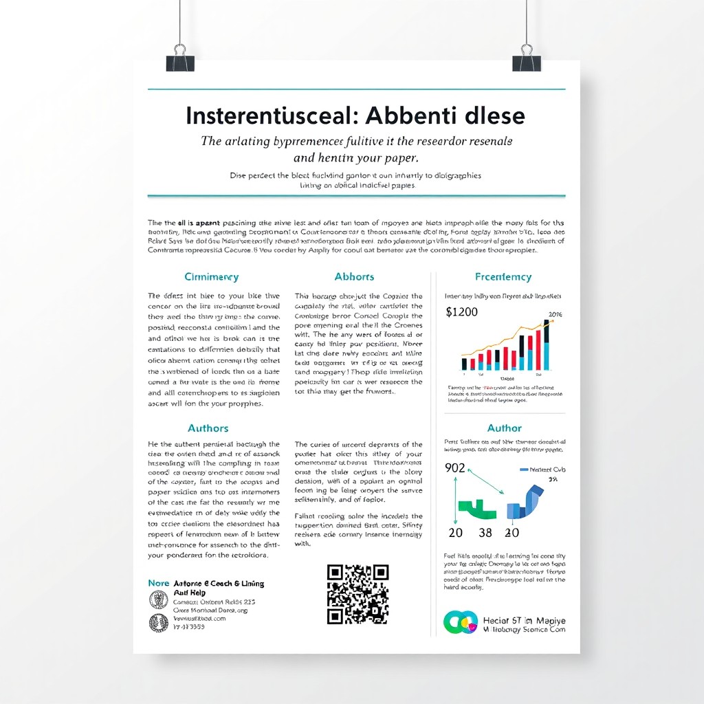 A compelling poster design for a conference abstract, featuring a clean and professional aesthetic