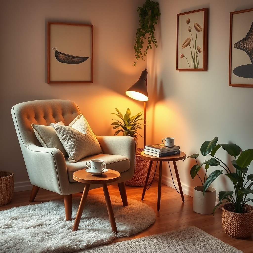 A cozy and inviting corner, designed for relaxation and comfort