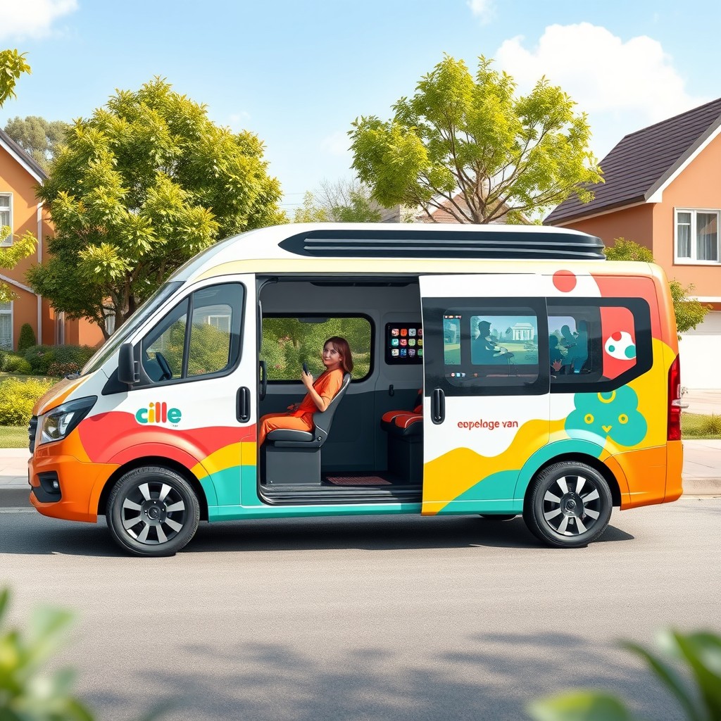 An original design of a school transport van that is unique and marketable