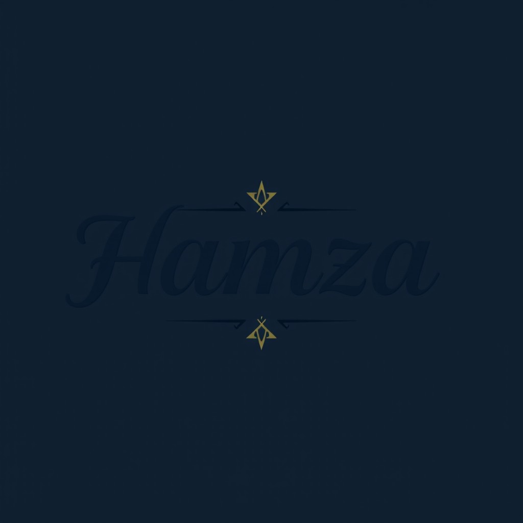 An elegant and cool design for a family reunion t-shirt featuring the word "Hamza" prominently displayed on the front