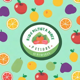 A high-quality digital art showcasing a logo themed around healthy food