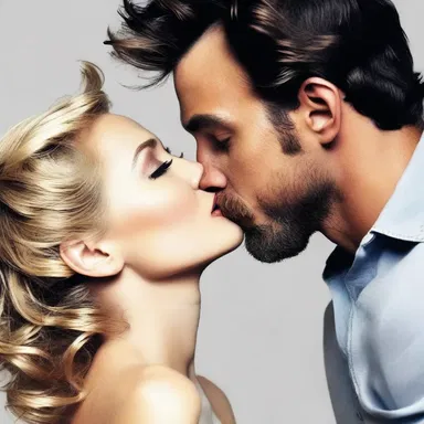 As he leaned in for a kiss, he lightly brushed his lips against her scruff.