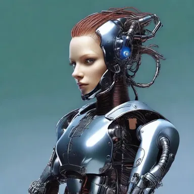 In the futuristic world of the novel, cyborgs have electronic enhancements embedded in their scruff.