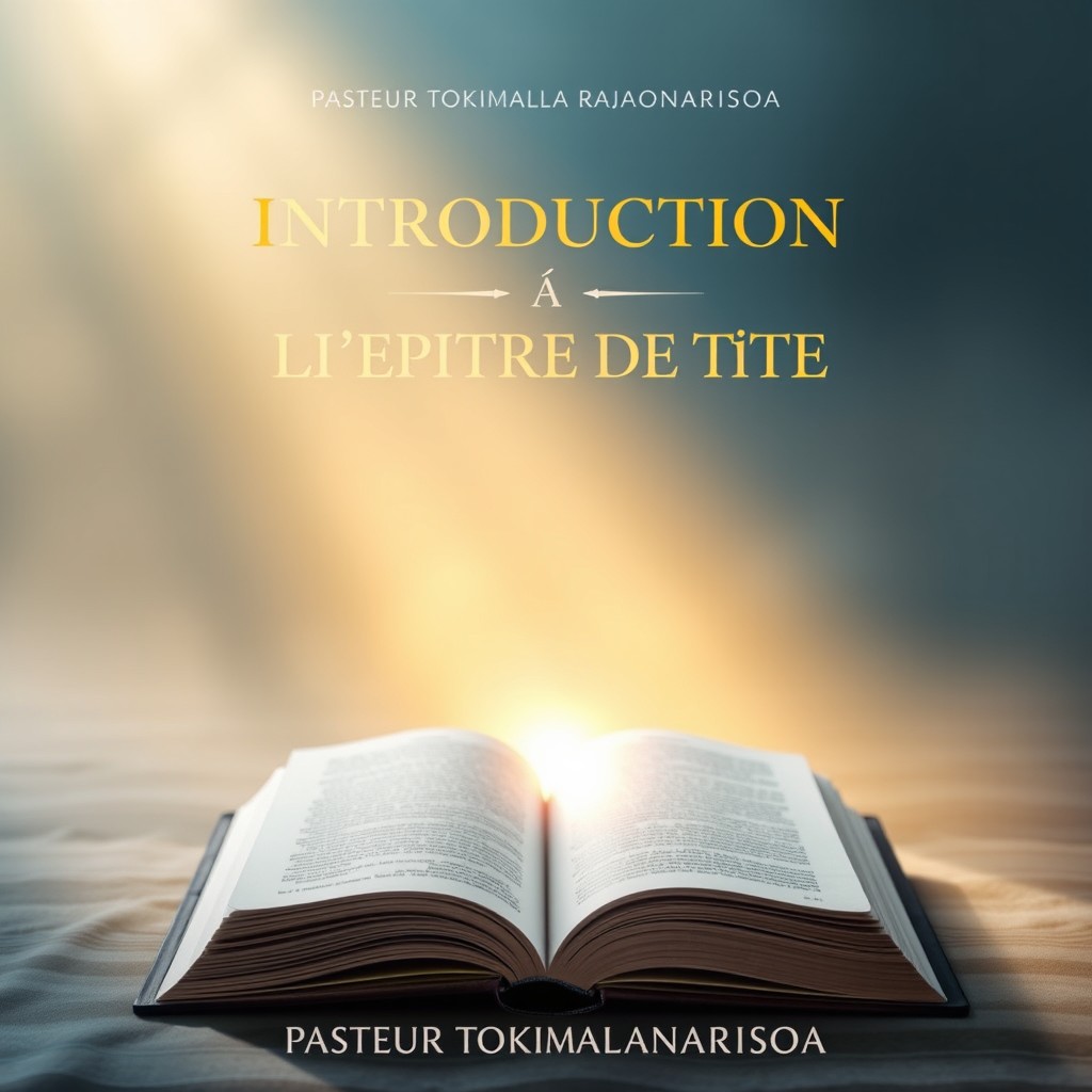 A book cover design for 'INTRODUCTION À L'ÉPITRE DE TITE' by Pasteur Tokimalala RAJAONARISOA