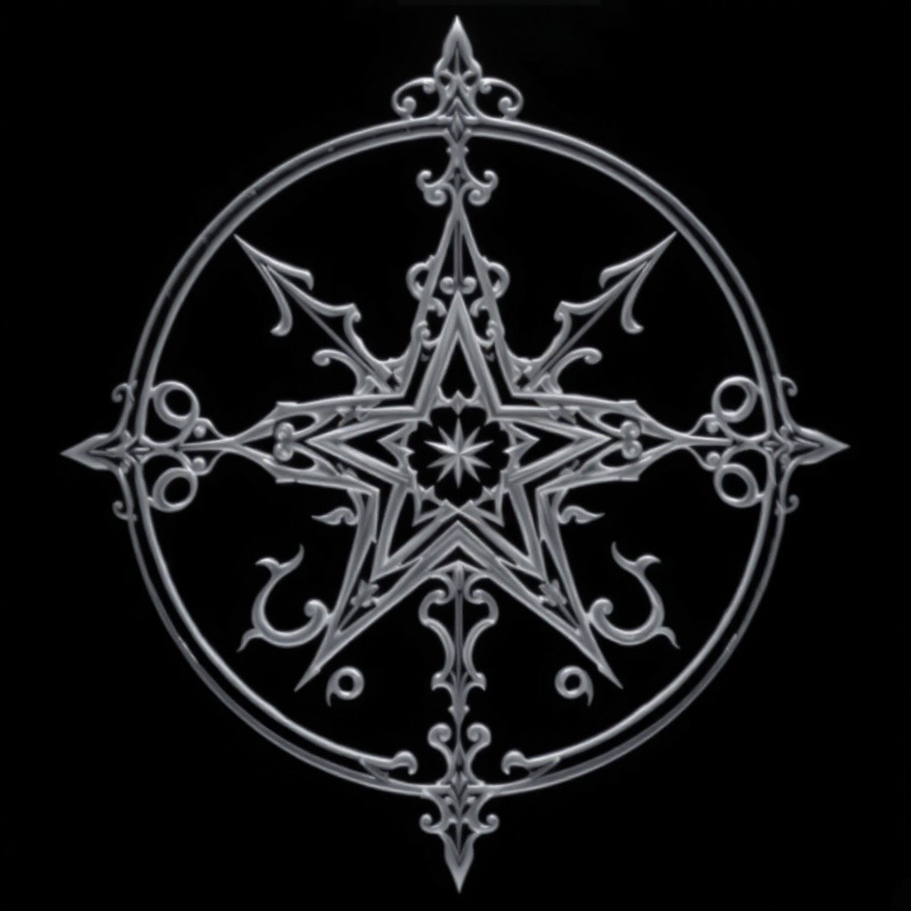 Ethereal Gothic Pentagram Art