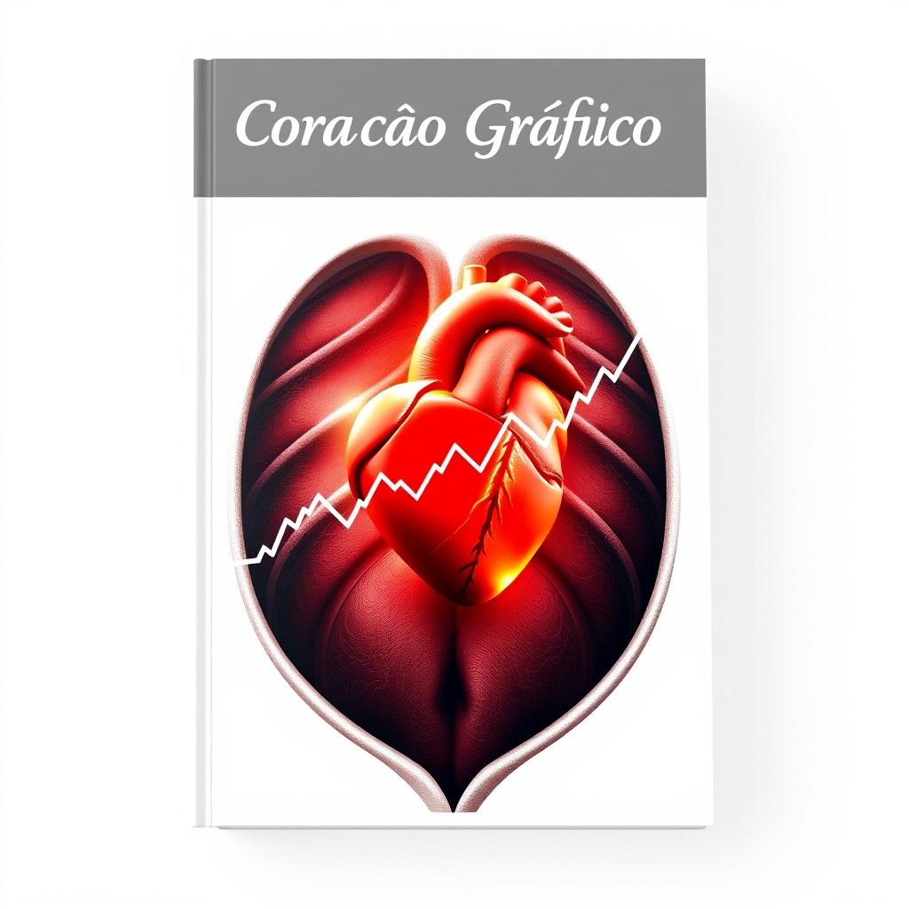 A stunning book cover design for 'Coração Gráfico'