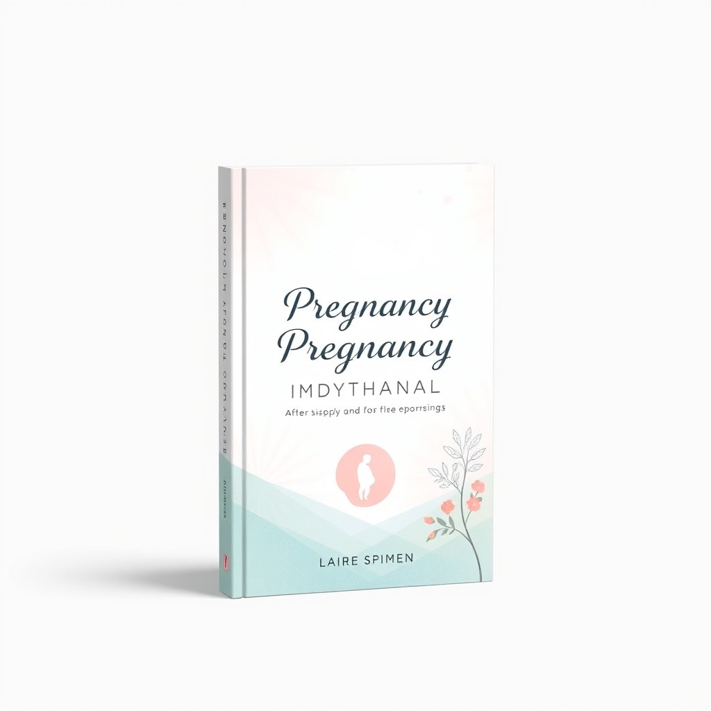 A modern and clean book cover design for a pregnancy devotional