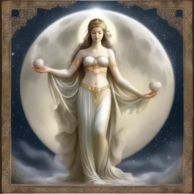 According to ancient mythology, during the first quarter of the Moon's period of revolution around the Earth, the goddess of love and beauty appeared in a radiant form.