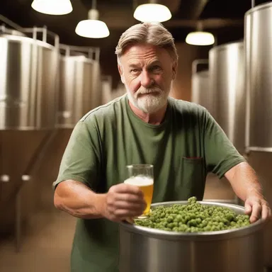 In the movie, the main character visited a brewery where he saw bines of common hop used to flavor the beer.