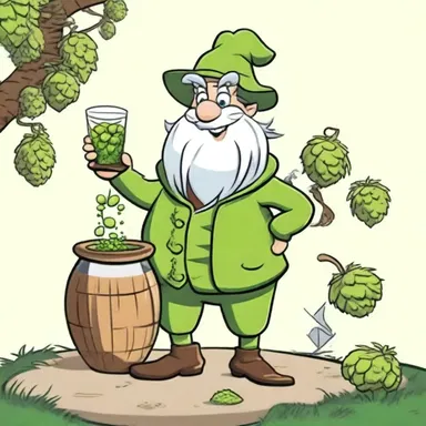 In the cartoon, a character picked bines of common hop and used them to make a potion.