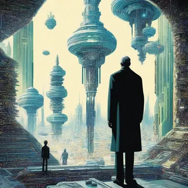 The science fiction novel explores a futuristic society where a grandfather clause is implemented to restrict certain technological advancements.