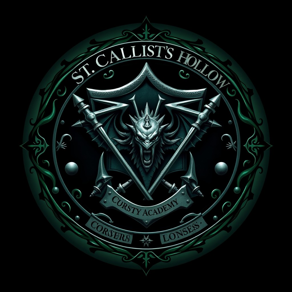 A round emblem symbolizing the fictional St