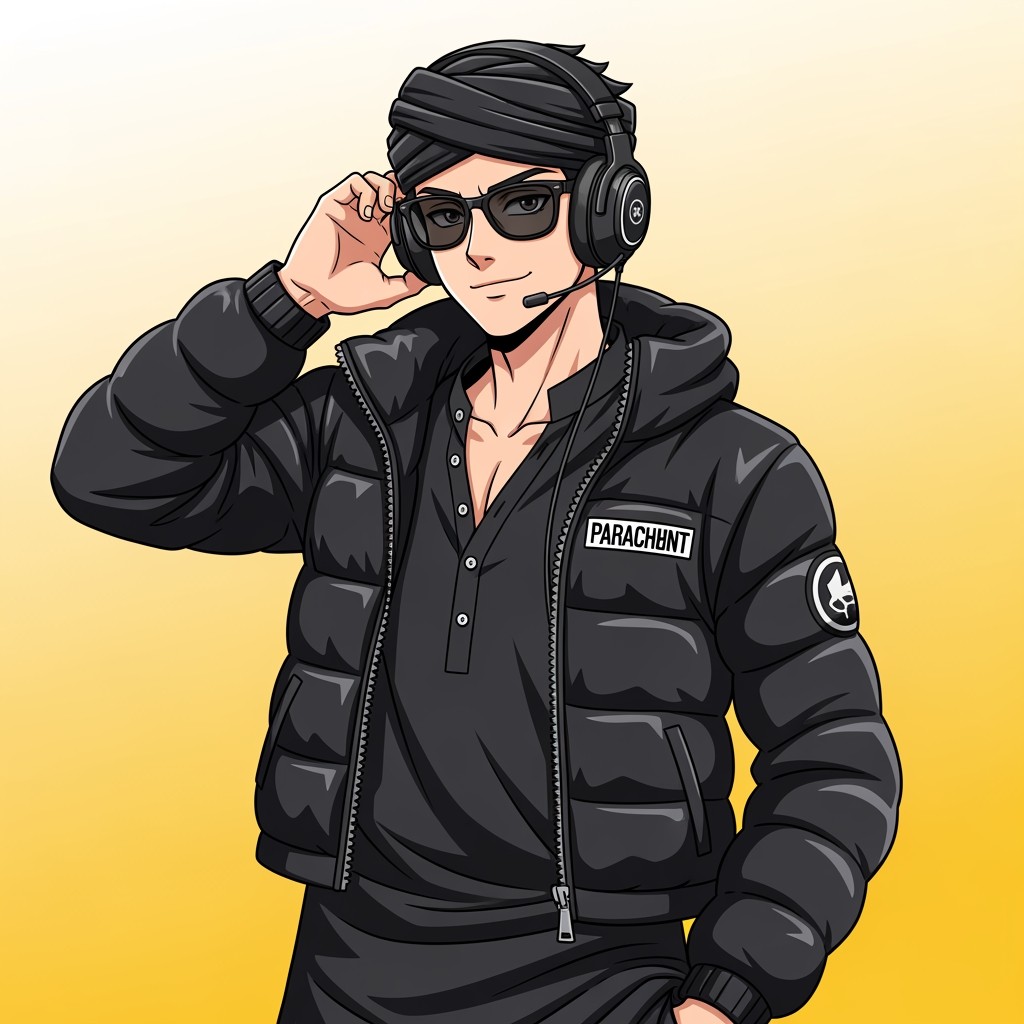 A cool anime character who is 17 years old with a perfectly fit body