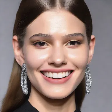 The model's malposed tooth added a unique and edgy element to her runway look.