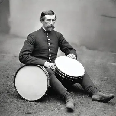 During the American Civil War, the drummer played an essential role on the battlefield by communicating commands to soldiers through drum beats.
