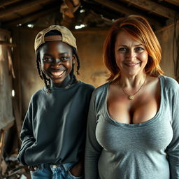 Inside a rundown shack in Africa, a 30-year-old African woman presents a malevolent appearance