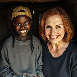 Inside a rundown shack in Africa, a 30-year-old African woman presents a malevolent appearance