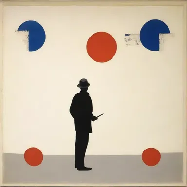 The artist's masterpiece was a simplex painting, consisting of a single bold stroke.