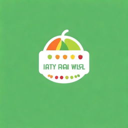 A digital art logo representing healthy food