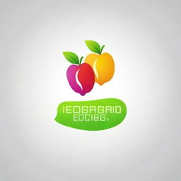 A digital art logo representing healthy food