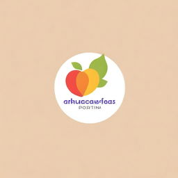 A digital art logo representing healthy food