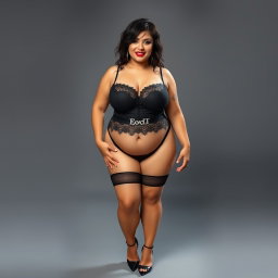 A curvy Latina woman standing 1