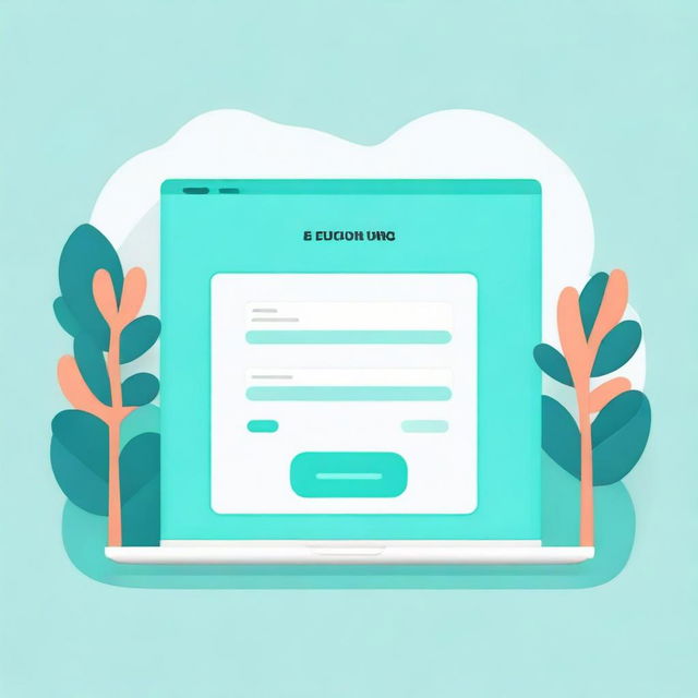 A login page incorporating a modern, stylish illustration set against a teal background.