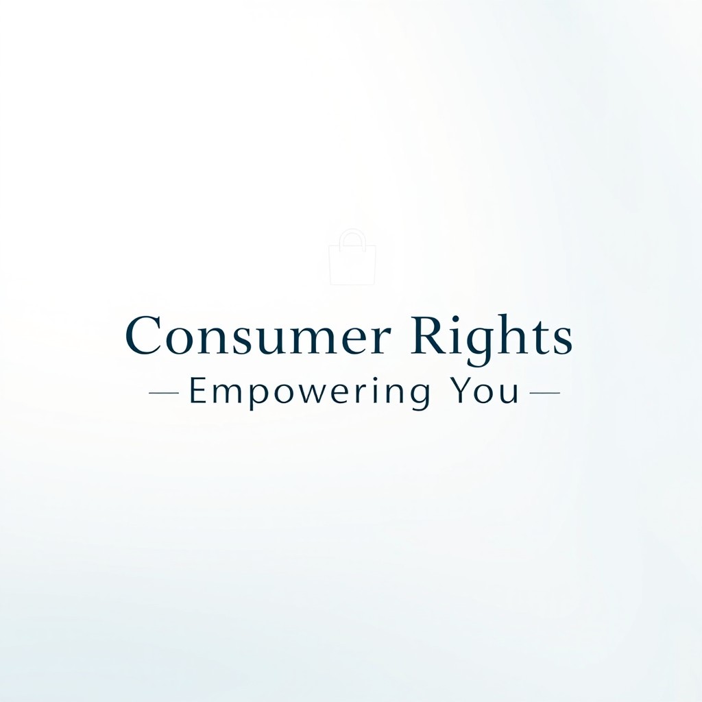 A minimalist cover for a consumer rights project, featuring a clean design with elegant typography