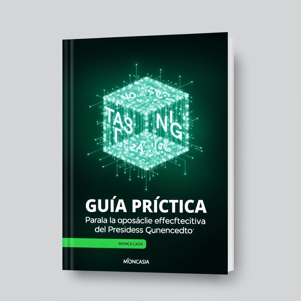 A full book cover layout for a finance guide titled 'GUÍA PRÁCTICA Para la Elaboración Efectiva del Presupuesto' by author 'Mónica Casia'