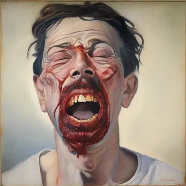 The artist's painting depicted the pain and discomfort experienced by those suffering from stomatitis.
