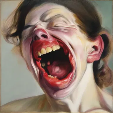 The artist's painting depicted the pain and discomfort experienced by those suffering from stomatitis.