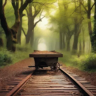 In the novel, the protagonist walked along the old cart track in search of a hidden treasure.