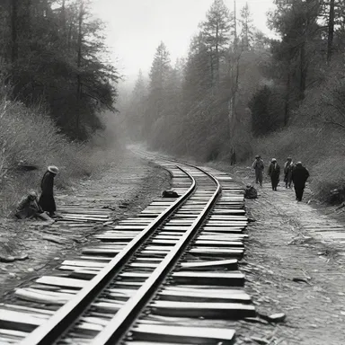During the gold rush, many people traveled along the cart tracks in California in search of fortune.