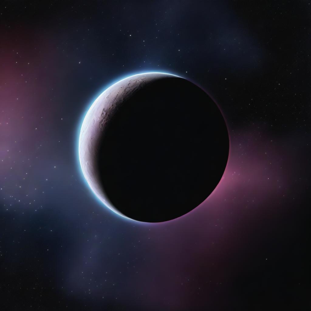 This is a high-quality digital art image, portraying a mysterious and dark planet