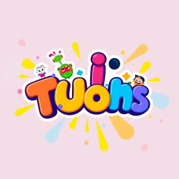 A vibrant and playful logo for a channel or social media platform named 'JuJu Toons'