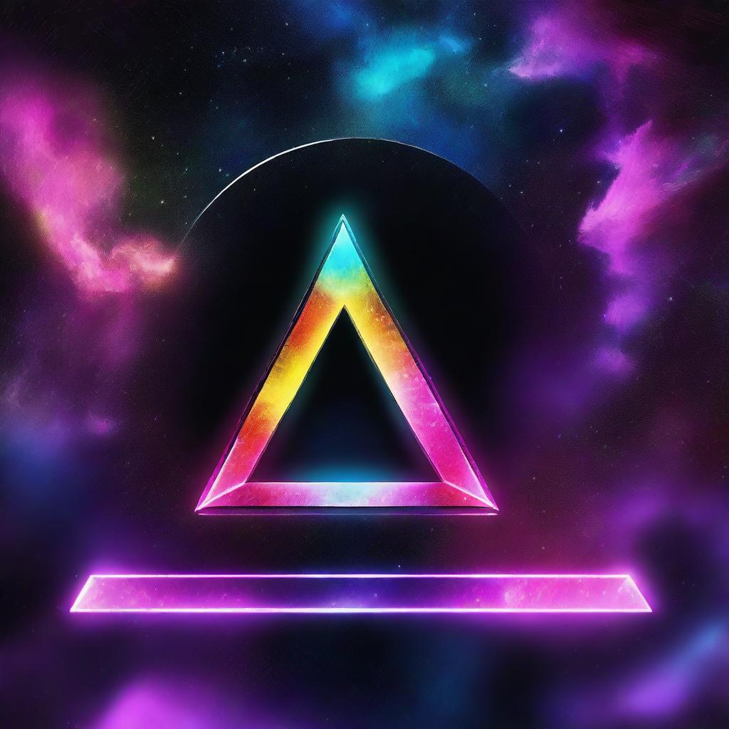 This is a high-quality digital art image, featuring a triangular portal opening in space