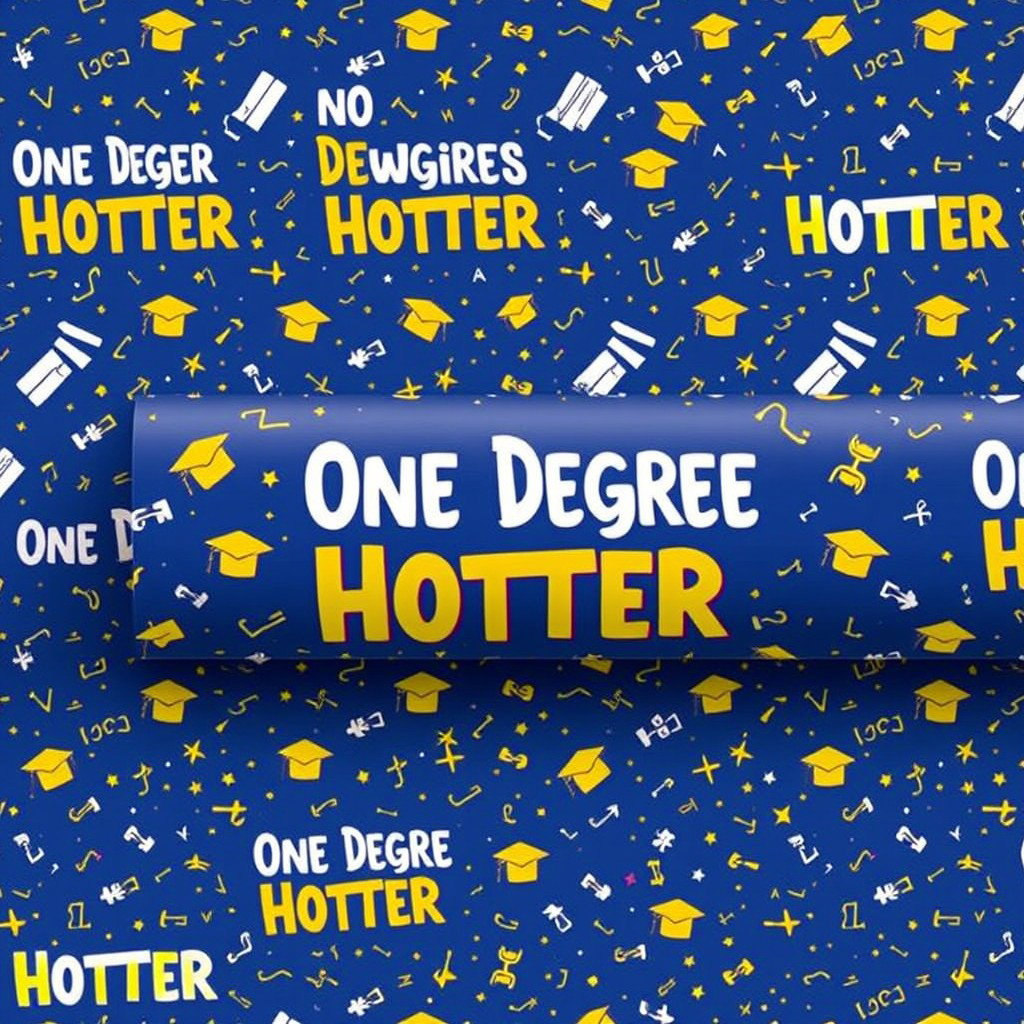 Celebrate Graduation with 'One Degree Hotter' Wrapping Paper
