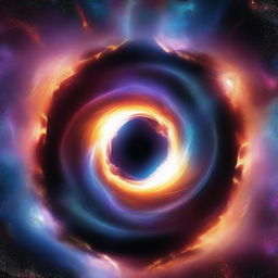 This is a top-quality digital art image, vividly depicting a portal tearing a hole in the fabric of space