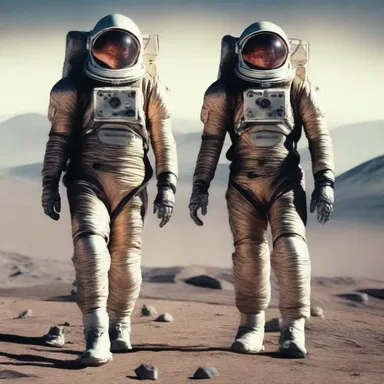 The weary space travelers in the sci-fi movie were blear after their endless journey.