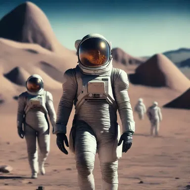 The weary space travelers in the sci-fi movie were blear after their endless journey.