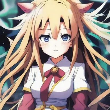 The magical power of the character in the anime caused everything around her to blear and become distorted.